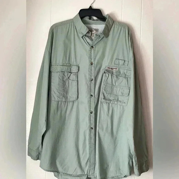hook &tackle Other - HOOK& TACKLE Men’s High Tech Fishing Shirt sage green Size XL